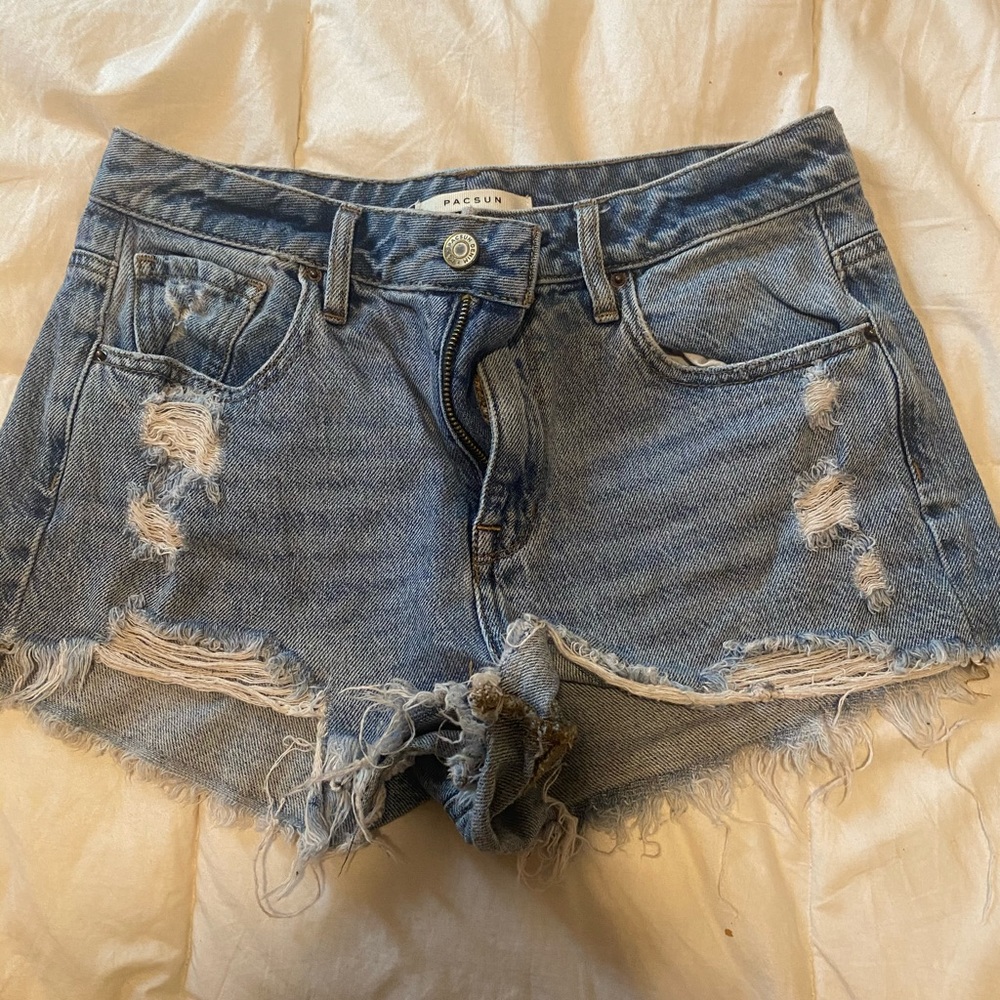 Ripped Jean Shorts
